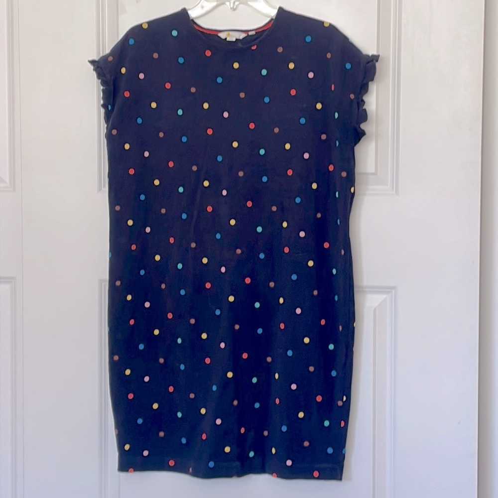 Boden Navy Polka Dot Sheath Dress 8